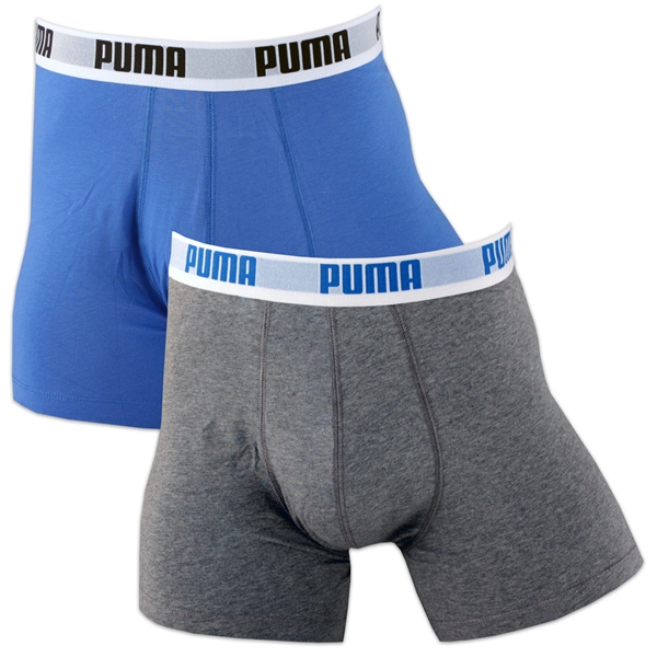 Afbeeldingen van Puma - Basic Boxershorts 2 Pak - Blauw/ Grijs