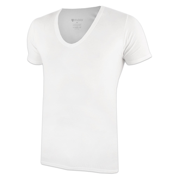 Afbeeldingen van FCLOCO - Deep V-Neck T-shirt - White