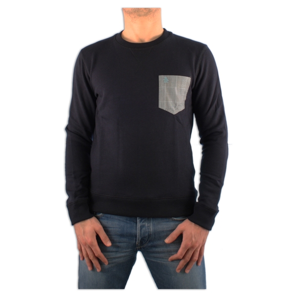 Afbeeldingen van Original Penguin - Pow Pocket Crew Neck Sweater - Dark Sapphire