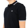 Afbeeldingen van Fred Perry - Twin Tipped Polo - Navy Blauw/ Wit