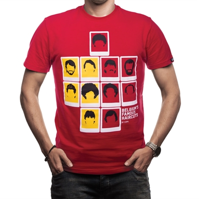COPA Football - Belgium's Famous Haircuts T-Shirt - Rood afbeelding