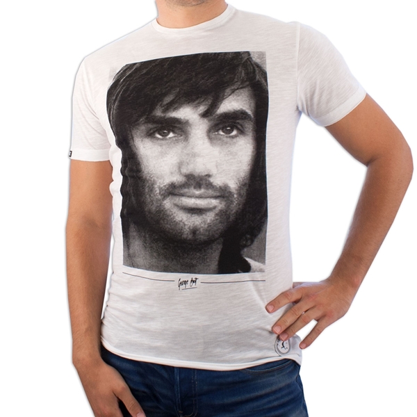 Afbeeldingen van COPA Football - George Best Portret T-Shirt - Wit