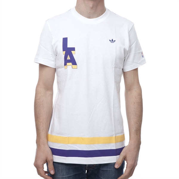Afbeeldingen van Adidas Originals - LA Lakers NBA T-shirt - Wit