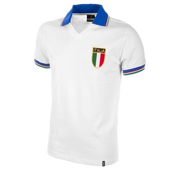 Toon details van Italië Retro Shirt Uit WK 1982 Afbeeldingen van Italië Retro Shirt Uit WK 1982