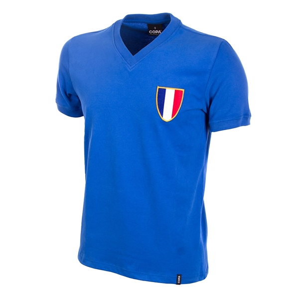 Afbeeldingen van Frankrijk retro voetbalshirt Olympische Spelen 1968