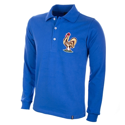 Frankrijk retro voetbalshirt 1950's afbeelding