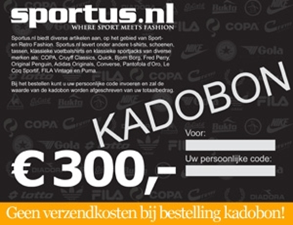 Afbeeldingen van Sportus.nl - Sportus Kadobon 300 EURO
