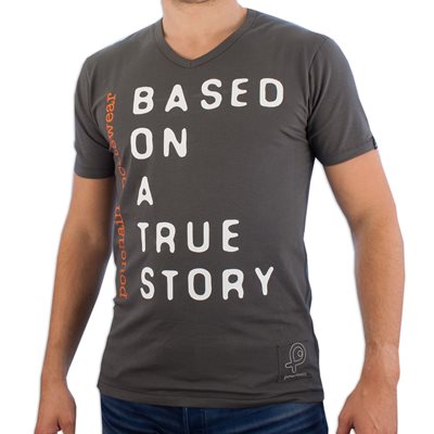 Pouchain - True Story V-neck T-shirt - Grijs afbeelding