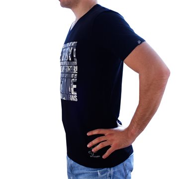 Toon details van Pouchain - Derby della Capitale V-neck T-shirt - Zwart Afbeeldingen van Pouchain - Derby della Capitale V-neck T-shirt - Zwart