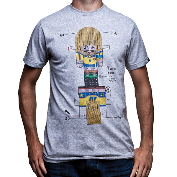 Afbeeldingen van COPA Football - El Pibe Paper Toy T-shirt - Grey Melee