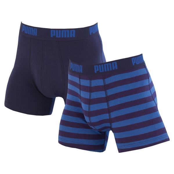 Afbeeldingen van Puma - Basic Boxershorts 2 Pack Stripe - Blauw