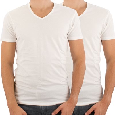 Puma - Basic 2 Pak V-Neck T-Shirt - Wit afbeelding