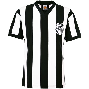 Toon details van Santos Retro Voetbalshirt 1970's Afbeeldingen van Santos Retro Voetbalshirt 1970's