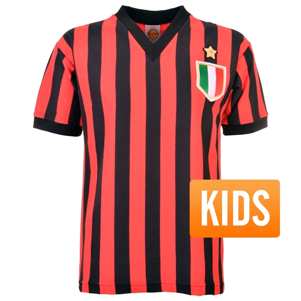 Afbeeldingen van AC Milan retro voetbalshirt 1979-1980 - Kinderen