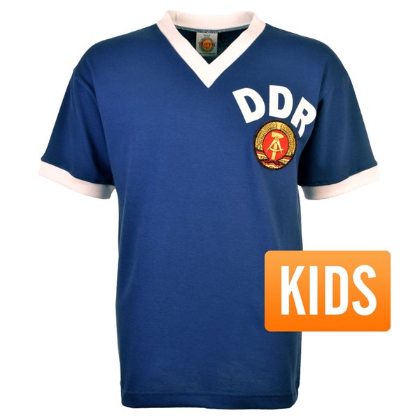 Afbeeldingen van DDR Retro voetbalshirt WK 1974 - Kinderen