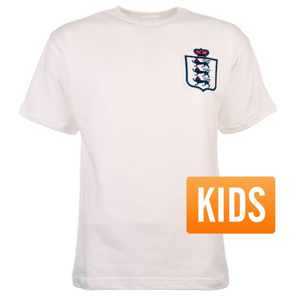Afbeeldingen van Engeland Retro Voetbalshirt - Kinderen