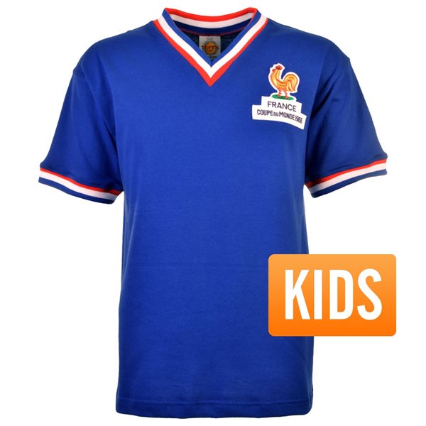 Afbeeldingen van Frankrijk Retro Voetbalshirt W.K. 1966 - Kinderen