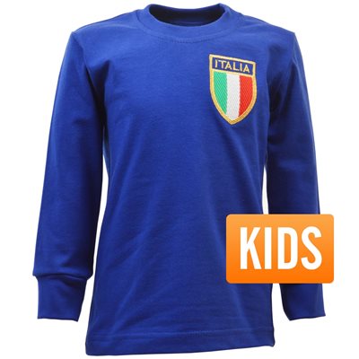 Italië Retro Voetbalshirt WK 1978 - Kinderen afbeelding