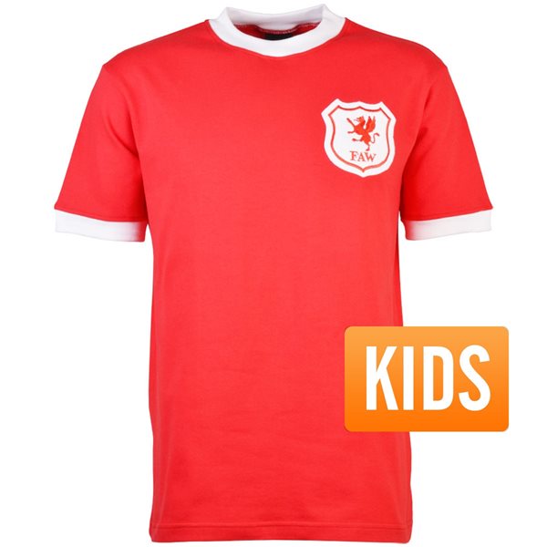 Afbeeldingen van Wales Retro Voetbalshirt - Kinderen