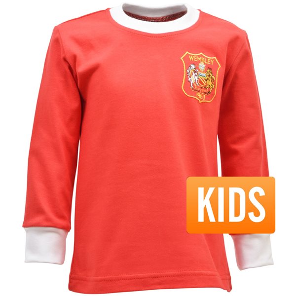 Afbeeldingen van Manchester Reds retro voetbalshirt FA Cup Finale 1963 - Kinderen