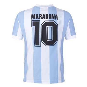 Argentina Retro Football Shirt WC 1986 + Maradona 10 Argentina Retro Football Shirt WC 1986 + Maradona 10