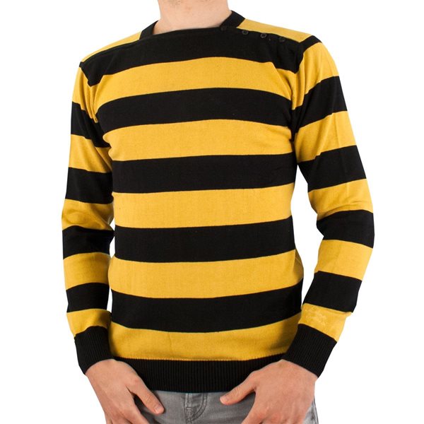 Afbeeldingen van Madcap England - Jones Stripe Wieler Sweater 60's - Geel/ Zwart