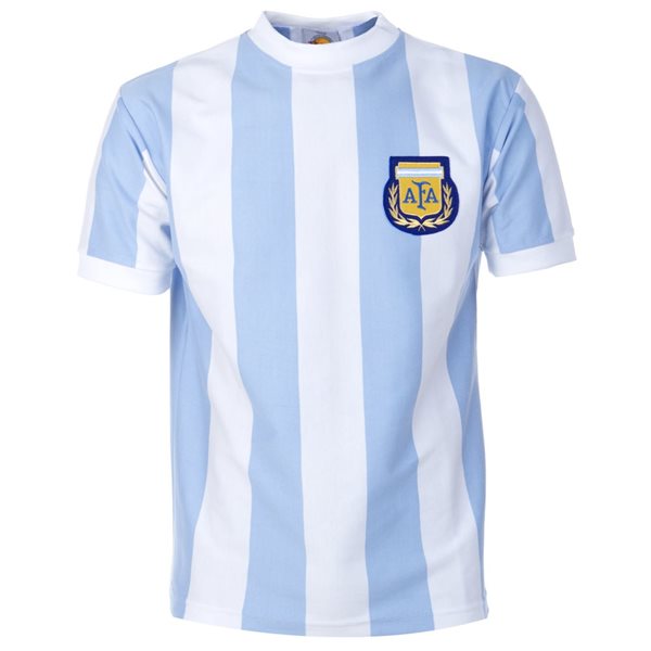 Afbeeldingen van Argentinië Retro Voetbalshirt WK 1986