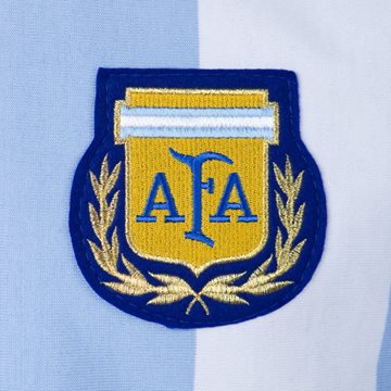 Toon details van Argentinië Retro Voetbalshirt WK 1986 Afbeeldingen van Argentinië Retro Voetbalshirt WK 1986