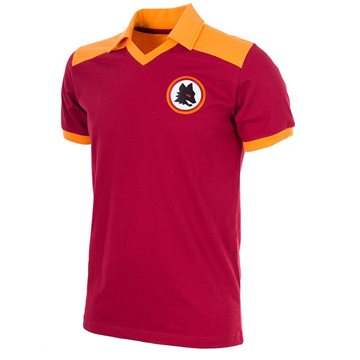 Toon details van AS Roma Retro Voetbalshirt 1980 Afbeeldingen van AS Roma Retro Voetbalshirt 1980