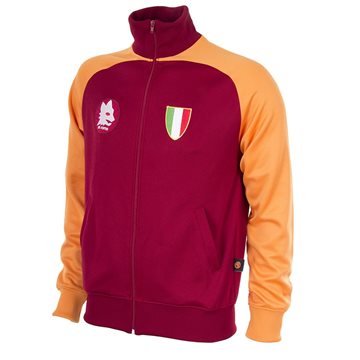 Toon details van AS Roma Scudetto Retro Trainingsjack 1983 Afbeeldingen van AS Roma Scudetto Retro Trainingsjack 1983