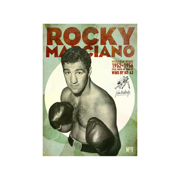 Afbeeldingen van JW & Sons - Poster Rocky Marciano (70 x 50 cm)