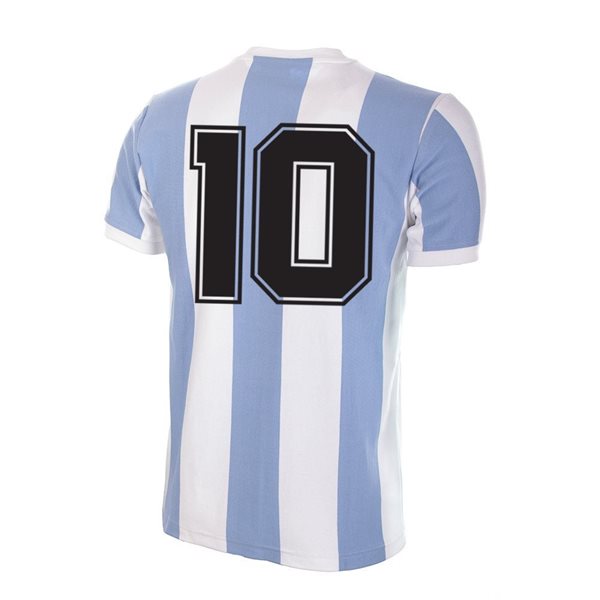 Afbeeldingen van Argentinië retro voetbalshirt 1960's + Nummer 10
