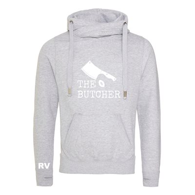 Rugby Vintage - THE BUTCHER Cross Neck Hoodie - Grijs afbeelding