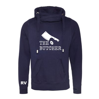 Rugby Vintage - THE BUTCHER Cross Neck Hoodie - Navy afbeelding
