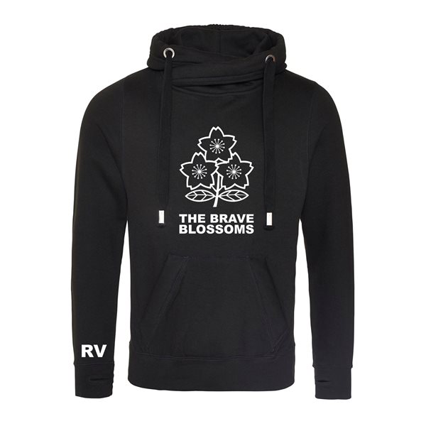 Afbeeldingen van Rugby Vintage - Japan Cross Neck Hoodie - Black