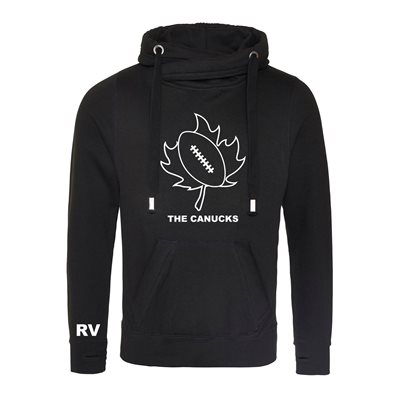 Rugby Vintage - Canada Cross Neck Hoodie - Black afbeelding
