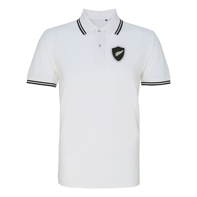 Rugby Vintage - Nieuw Zeeland Polo - Wit/ Zwart afbeelding