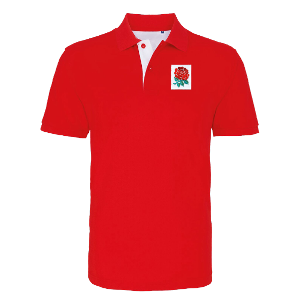 Afbeeldingen van Rugby Vintage - Engeland Rugby Polo - Rood