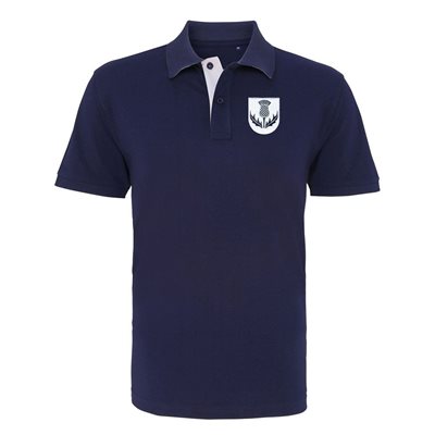 Rugby Vintage - Schotland Polo - Navy/Wit afbeelding