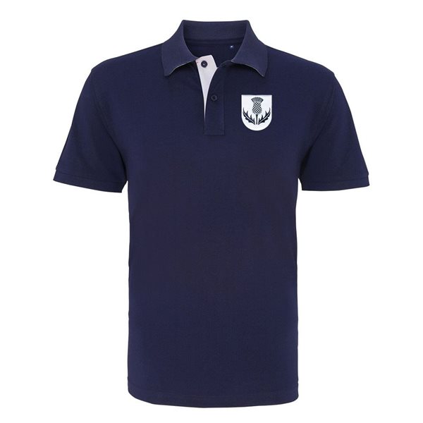 Afbeeldingen van Rugby Vintage - Schotland Polo - Navy/Wit