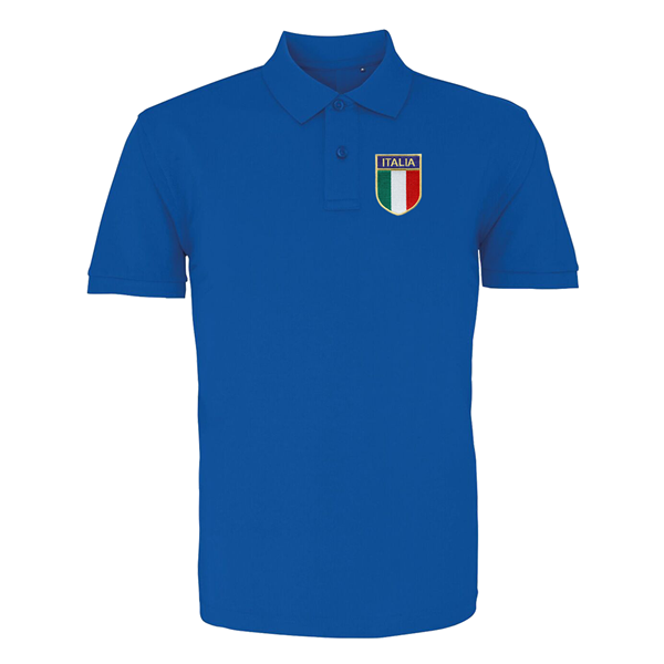 Afbeeldingen van Rugby Vintage - Italië Polo - Blauw