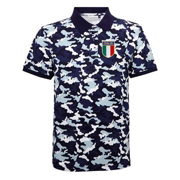 Toon details van Rugby Vintage - Italië Camouflage Polo Afbeeldingen van Rugby Vintage - Italië Camouflage Polo