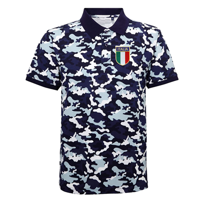 Rugby Vintage - Italië Camouflage Polo afbeelding