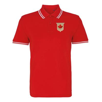 Rugby Vintage - Canada Tipped Polo - Rood afbeelding