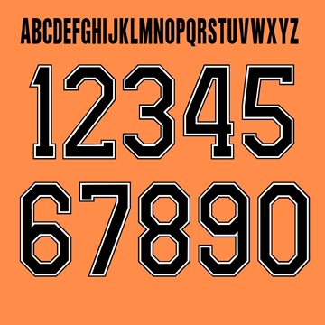 Toon details van Holland WK 1974 Style Letters & Nummers (Thuis) Afbeeldingen van Holland WK 1974 Style Letters & Nummers (Thuis)