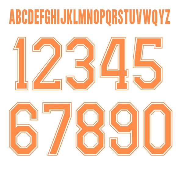 Afbeeldingen van Holland WK 1974 Style Letters & Nummers (Uitshirt)