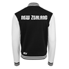 Afbeeldingen van Rugby Vintage - Nieuw-Zeeland Sweat College Jacket - Zwart/ Wit