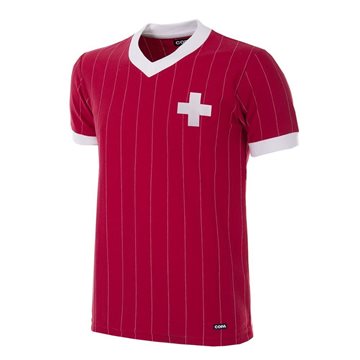 Toon details van Zwitserland Retro Voetbalshirt 1982 Afbeeldingen van Zwitserland Retro Voetbalshirt 1982