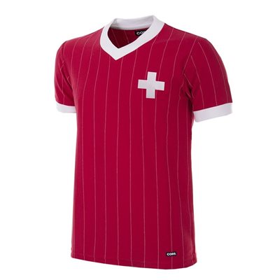 Zwitserland Retro Voetbalshirt 1982 afbeelding