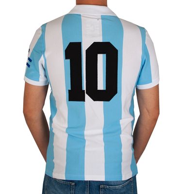 Carre Magique - Argentinië Legende Polo Shirt 1986 + Nummer 10 afbeelding